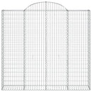 vidaXL 4 db íves horganyzott vas gabion kosár 200x50x180/200 cm
