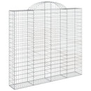 vidaXL 7 db íves horganyzott vas gabion kosár 200x50x180/200 cm