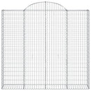 vidaXL 7 db íves horganyzott vas gabion kosár 200x50x180/200 cm