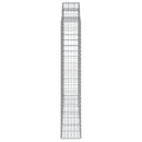 vidaXL 7 db íves horganyzott vas gabion kosár 200x50x180/200 cm