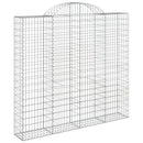 vidaXL 9 db íves horganyzott vas gabion kosár 200x50x180/200 cm