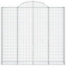 vidaXL 9 db íves horganyzott vas gabion kosár 200x50x180/200 cm