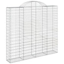 vidaXL 10 db íves horganyzott vas gabion kosár 200x50x180/200 cm