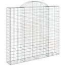 vidaXL 11 db íves horganyzott vas gabion kosár 200x50x180/200 cm