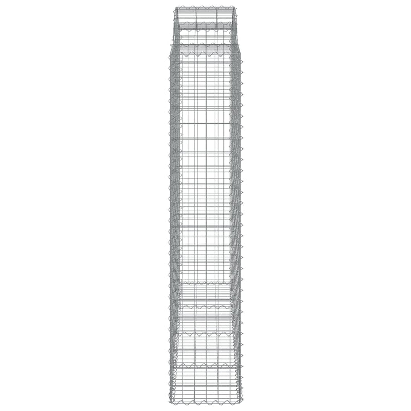 vidaXL 2 db íves horganyzott vas gabion kosár 200x50x200/220 cm