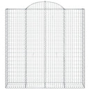 vidaXL 3 db íves horganyzott vas gabion kosár 200x50x200/220 cm