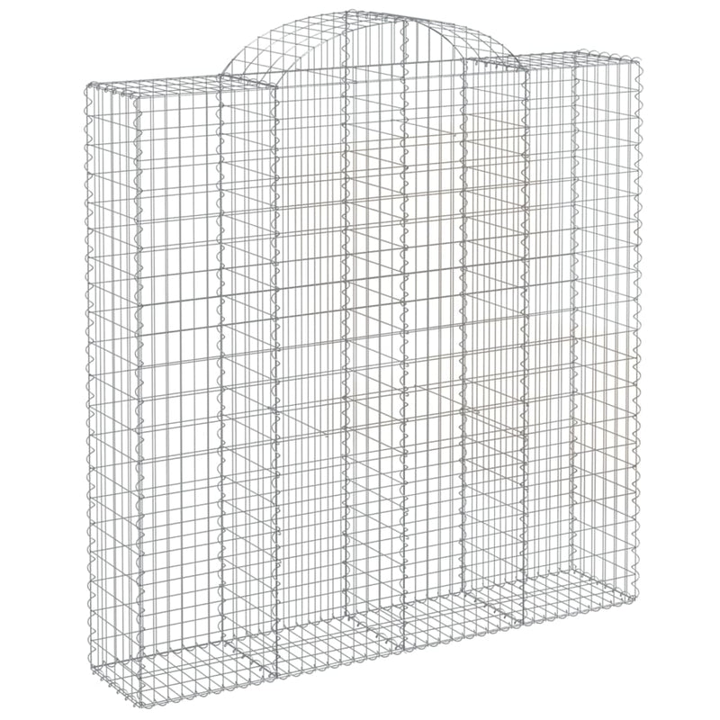 vidaXL 9 db íves horganyzott vas gabion kosár 200x50x200/220 cm