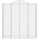 vidaXL 10 db íves horganyzott vas gabion kosár 200x50x200/220 cm