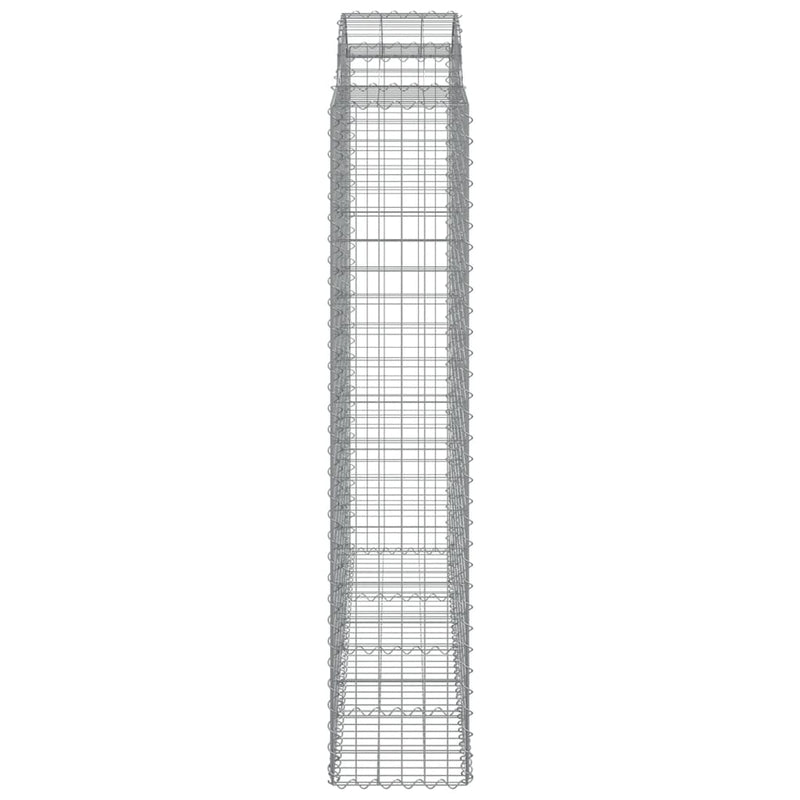 vidaXL 11 db íves horganyzott vas gabion kosár 200x50x200/220 cm