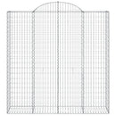 vidaXL 13 db íves horganyzott vas gabion kosár 200x50x200/220 cm