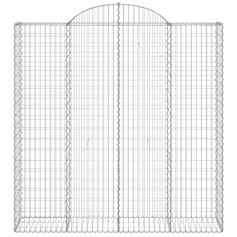 vidaXL 13 db íves horganyzott vas gabion kosár 200x50x200/220 cm