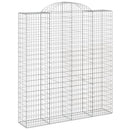 vidaXL 3 db íves horganyzott vas gabion kosár 200x50x220/240 cm