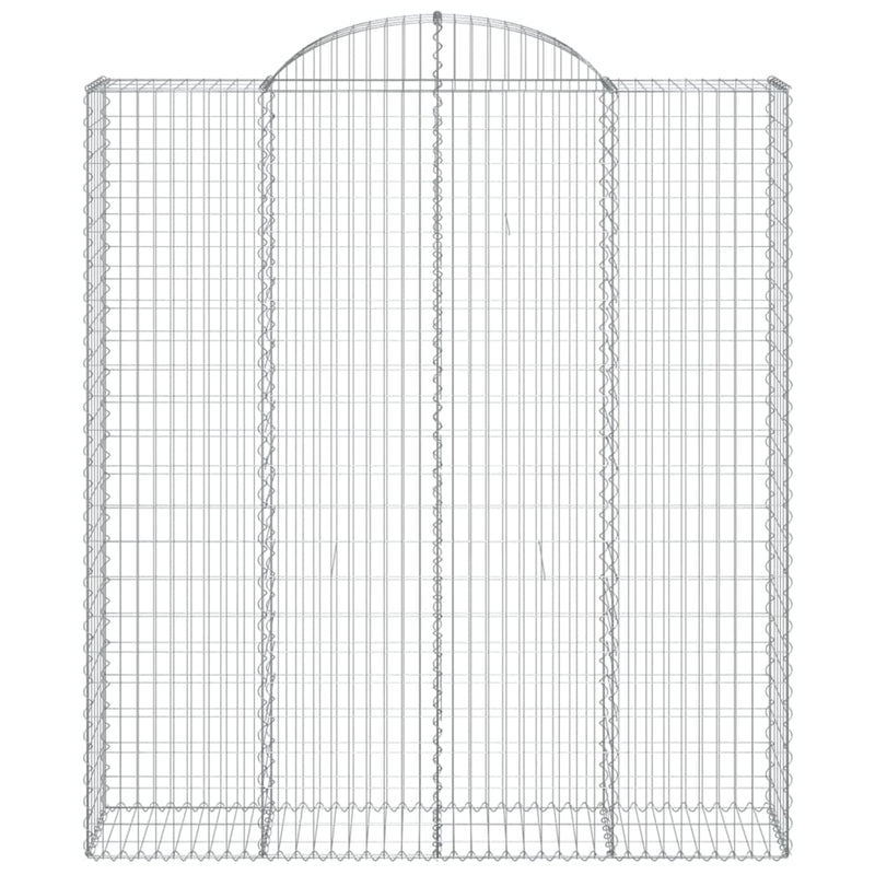 vidaXL 6 db íves horganyzott vas gabion kosár 200x50x220/240 cm