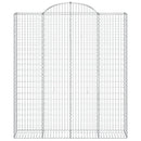 vidaXL 9 db íves horganyzott vas gabion kosár 200x50x220/240 cm