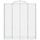 vidaXL 13 db íves horganyzott vas gabion kosár 200x50x220/240 cm