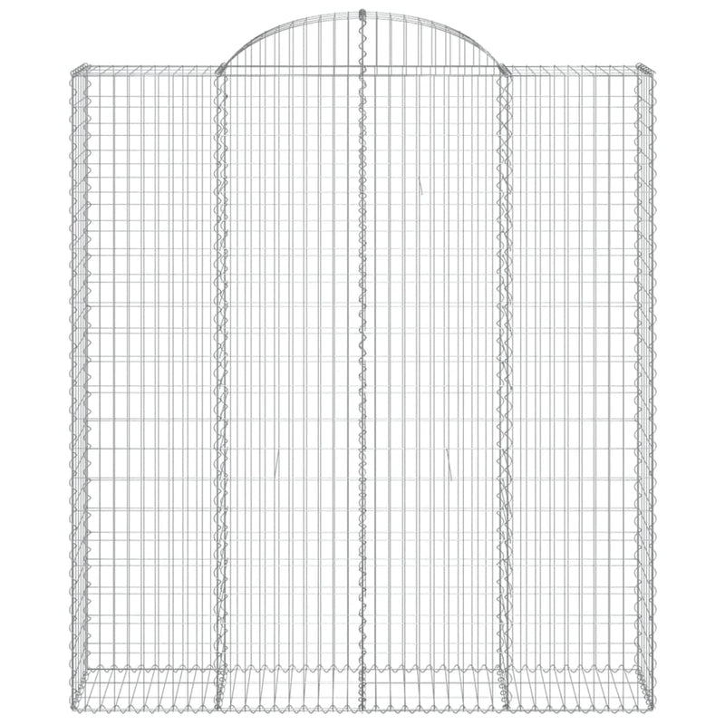 vidaXL 13 db íves horganyzott vas gabion kosár 200x50x220/240 cm