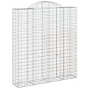 vidaXL 14 db íves horganyzott vas gabion kosár 200x50x220/240 cm