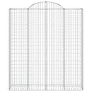 vidaXL 14 db íves horganyzott vas gabion kosár 200x50x220/240 cm