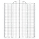 vidaXL 18 db íves horganyzott vas gabion kosár 200x50x220/240 cm