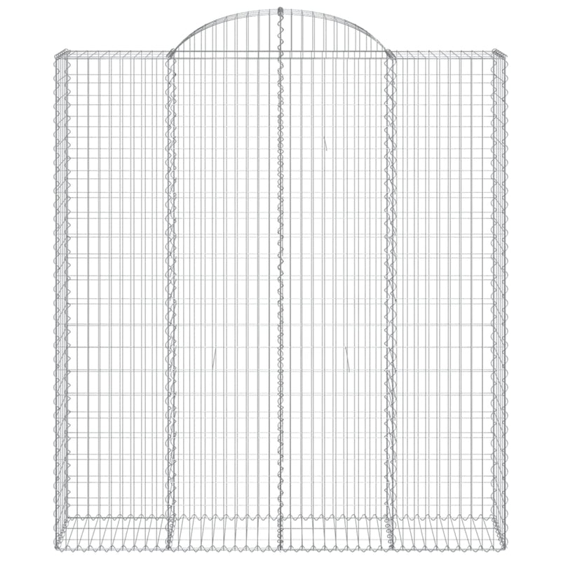 vidaXL 18 db íves horganyzott vas gabion kosár 200x50x220/240 cm