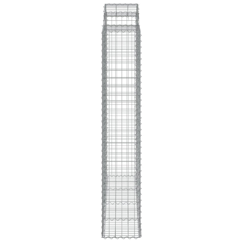 vidaXL 18 db íves horganyzott vas gabion kosár 200x50x220/240 cm
