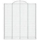 vidaXL 20 db íves horganyzott vas gabion kosár 200x50x220/240 cm