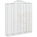 vidaXL 25 db íves horganyzott vas gabion kosár 200x50x220/240 cm
