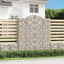vidaXL 25 db íves horganyzott vas gabion kosár 200x50x220/240 cm