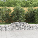 vidaXL 2 db íves horganyzott vas gabion kosár 300x30x40/60 cm