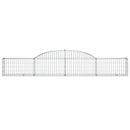 vidaXL 8 db íves horganyzott vas gabion kosár 300x30x40/60 cm