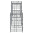 vidaXL 8 db íves horganyzott vas gabion kosár 300x30x40/60 cm