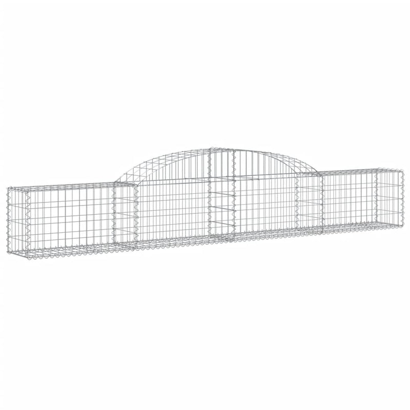 vidaXL 13 db íves horganyzott vas gabion kosár 300x30x40/60 cm