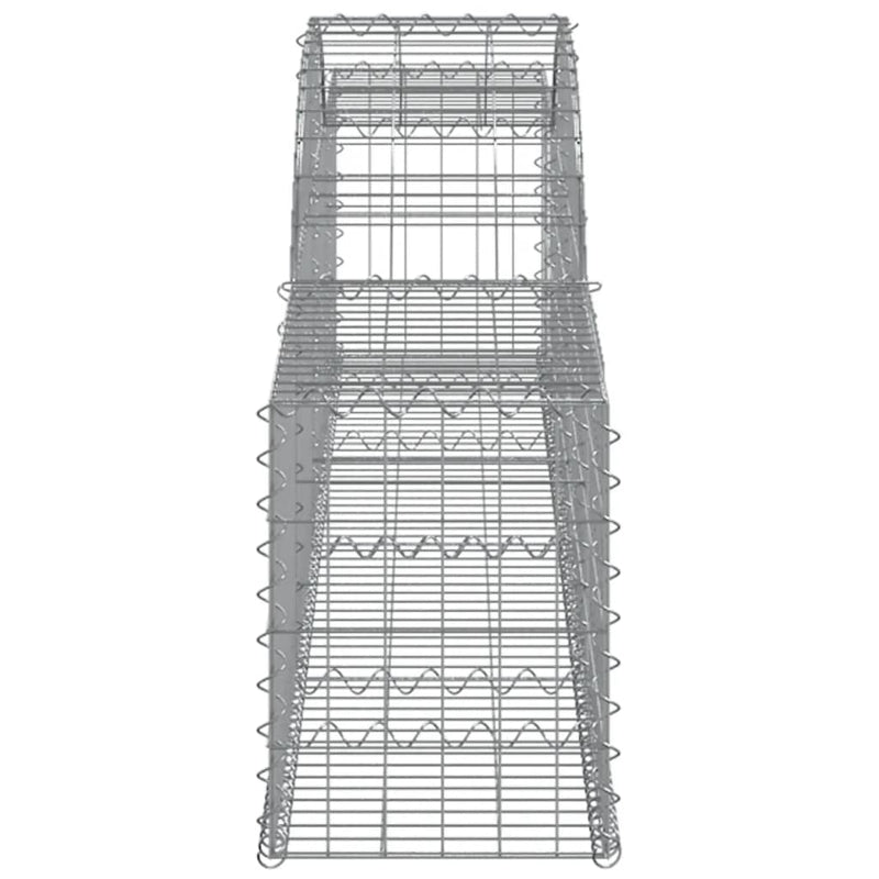 vidaXL 13 db íves horganyzott vas gabion kosár 300x30x40/60 cm