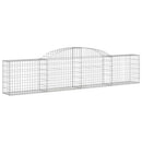 vidaXL 5 db íves horganyzott vas gabion kosár 300x30x60/80 cm