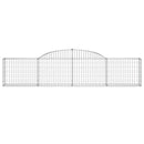 vidaXL 5 db íves horganyzott vas gabion kosár 300x30x60/80 cm