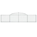 vidaXL 8 db íves horganyzott vas gabion kosár 300x30x60/80 cm