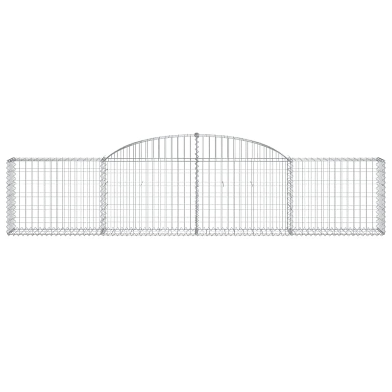vidaXL 8 db íves horganyzott vas gabion kosár 300x30x60/80 cm