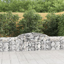 vidaXL 8 db íves horganyzott vas gabion kosár 300x30x60/80 cm