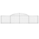 vidaXL 9 db íves horganyzott vas gabion kosár 300x30x60/80 cm