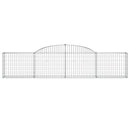 vidaXL 10 db íves horganyzott vas gabion kosár 300x30x60/80 cm