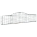 vidaXL 11 db íves horganyzott vas gabion kosár 300x30x60/80 cm