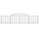 vidaXL 11 db íves horganyzott vas gabion kosár 300x30x60/80 cm