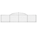 vidaXL 13 db íves horganyzott vas gabion kosár 300x30x60/80 cm