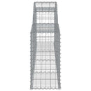 vidaXL 13 db íves horganyzott vas gabion kosár 300x30x60/80 cm