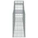 vidaXL 15 db íves horganyzott vas gabion kosár 300x30x60/80 cm