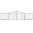 vidaXL 17 db íves horganyzott vas gabion kosár 300x30x60/80 cm
