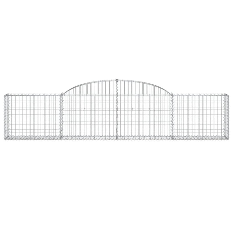 vidaXL 20 db íves horganyzott vas gabion kosár 300x30x60/80 cm