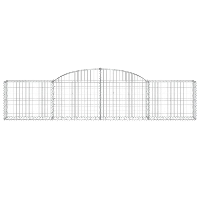 vidaXL 25 db íves horganyzott vas gabion kosár 300x30x60/80 cm