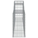 vidaXL 25 db íves horganyzott vas gabion kosár 300x30x60/80 cm