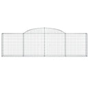 vidaXL 2 db íves horganyzott vas gabion kosár 300x30x80/100 cm